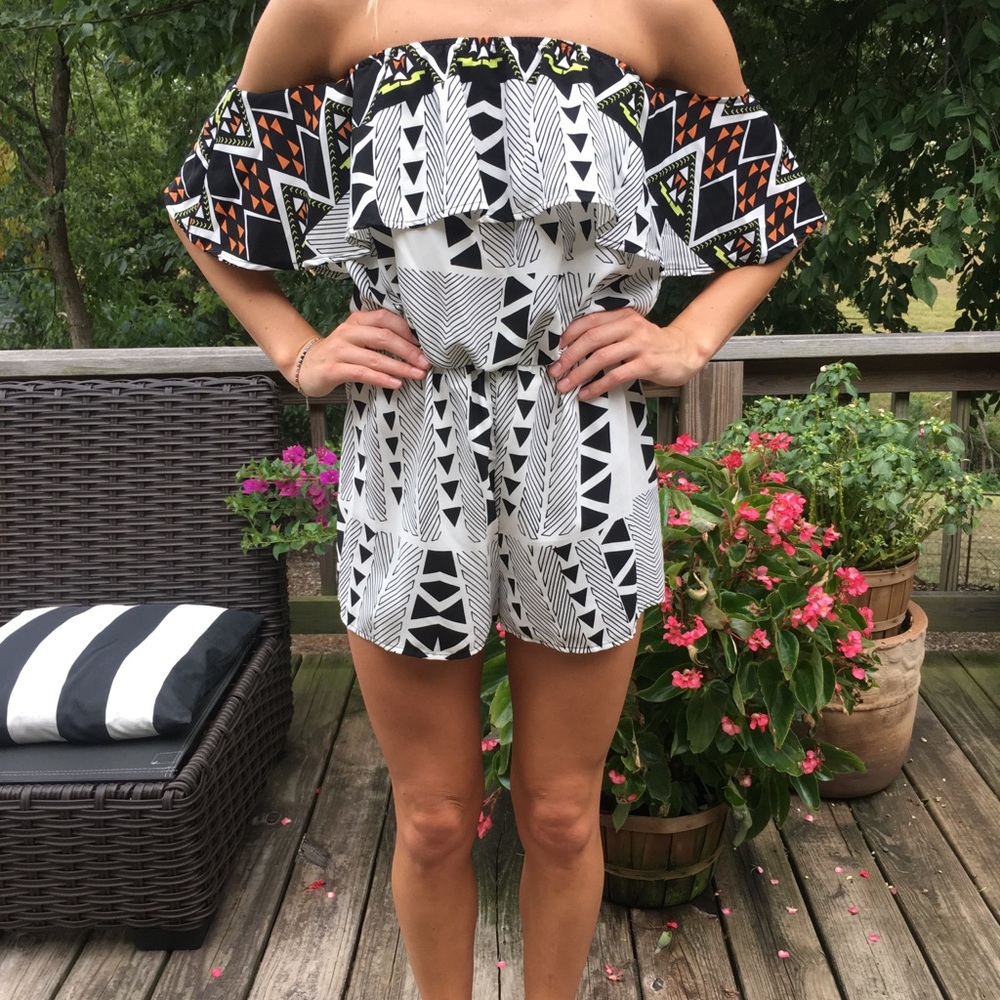 Super cute tribal print romper from Lucca